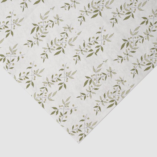 Sage green French country Olive pattern Name 薄葉紙 (詳細)