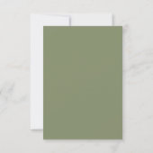 Sage Green French Floral RSVP Card with QR Code 招待状 (裏面)