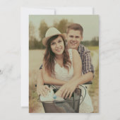 Sage Green French Roses Botanical Photo Wedding 招待状 (裏面)