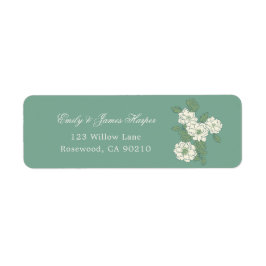 Sage Green Garden Chinoiserie Return Address ラベル