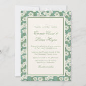 Sage Green Garden Chinoiserie Wedding Invitation 招待状 (正面)