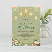 Sage Green Garden Floral Ramadan Iftar Invitation 招待状 (スタンド正面)