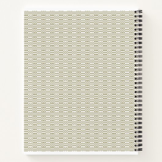 Sage Green Geometric Minimalist Pattern Notebook ノートブック (裏面)