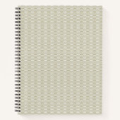 Sage Green Geometric Minimalist Pattern Notebook ノートブック (正面)