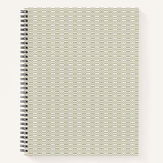 Sage Green Geometric Minimalist Pattern Notebook ノートブック (正面)