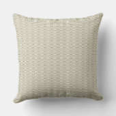 Sage Green Geometric Minimalist Throw Pillow クッション (裏面)