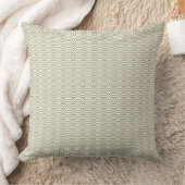 Sage Green Geometric Minimalist Throw Pillow クッション (ブランケット)