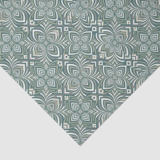 Sage Green Geometric Pattern 薄葉紙 (詳細)