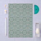 Sage Green Geometric Pattern 薄葉紙 (クラフト)