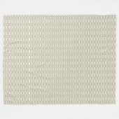 Sage Green Geometric Pattern Fleece Blanket フリースブランケット (正面(横))