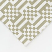 Sage Green Geometric Pattern Fleece Blanket フリースブランケット (角)