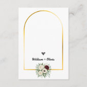 Sage Green Geometryカレンダー結婚式の日付の保存 エンクロージャーカード (裏面)