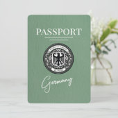 Sage Green Germany Passport日付の保存 セーブザデート (スタンド正面)