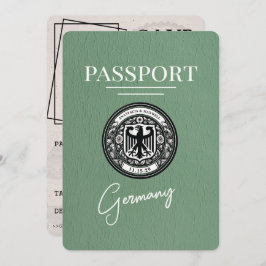 Sage Green Germany Passport日付の保存 セーブザデート
