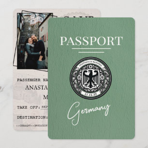 Sage Green Germany Passport日付の保存 セーブザデート