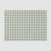 Sage Green Gingham Buffalo Check Linen Texture 薄葉紙 (正面)