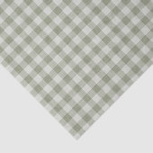 Sage Green Gingham Buffalo Check Linen Texture 薄葉紙 (詳細)