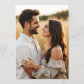 Sage Green Gingham Floral Photo Bridal Shower 招待状 (裏面)