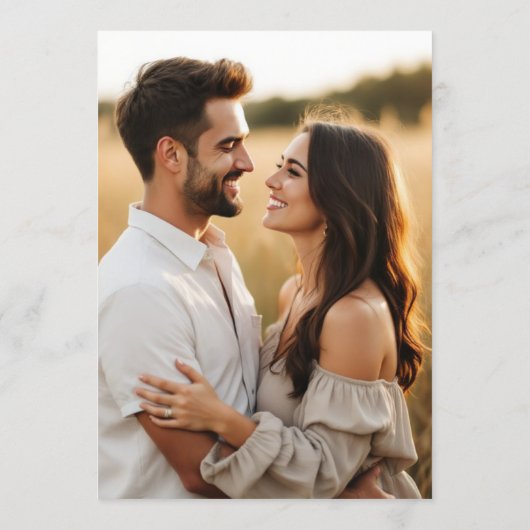 Sage Green Gingham Floral Photo Bridal Shower 招待状 (裏面)