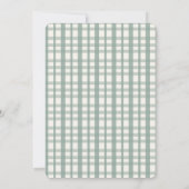 Sage Green Gingham Golf Baby Shower 招待状 (裏面)