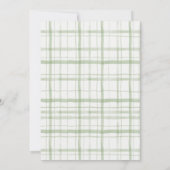 Sage Green Gingham Golf Baby Shower Invitation  招待状 (裏面)