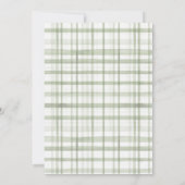 Sage Green Gingham Golf Birthday Invitation 招待状 (裏面)