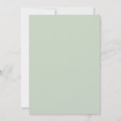 Sage Green & Gold Boho Medley Catholic Wedding 招待状 (裏面)