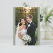 Sage Green Gold Botanical Wedding サンキューカード (スタンド正面)