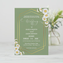 Sage Green Gold Minimalist Floral Wedding 