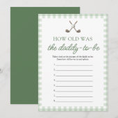Sage Green Golf How Old Was The Daddy Game 招待状 (正面/裏面)