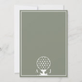 Sage Green Golf Wedding 招待状 (裏面)