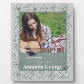 Sage Green Graduation Photo Keepsake Class of 2026 フォトプラーク (正面)