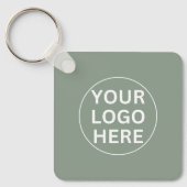 Sage Green Grayロゴlプロモーションlビジネス キーホルダー (正面)