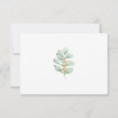 Sage Green Greenery Foliage Wedding RSVP Cards (裏面)