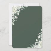Sage Green | Greenery Gold Wedding Invite 招待状 (裏面)