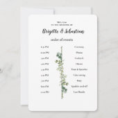 Sage Green | Greenery Gold Wedding Invite 招待状 (正面)