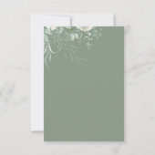 Sage Green Greenery Wedding Thank You Card サンキューカード (裏面)