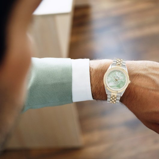 Sage Green Groom Classic | Personalized Wedding 腕時計