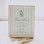 Sage Green Guest Book Table Sign ポスター
