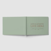 Sage Green Guest Book with Real Gold Foil ゲストブック (全面)