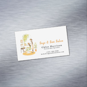 Sage Green Hair Salon マグネット名刺