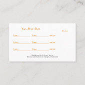 Sage Green Hair Salon Appointment Card & 名刺 (裏面)
