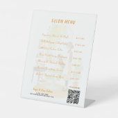 Sage Green Hair Salon Price List Menu Acrylic 台座サイン (正面)