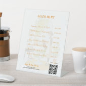 Sage Green Hair Salon Price List Menu Acrylic 台座サイン (インサイチュ)