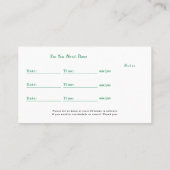 Sage Green Hair Stylist Illustrator Appointment& 名刺 (裏面)