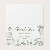 Sage Green Hand Drawnお洒落's Thank You (外部フラット)