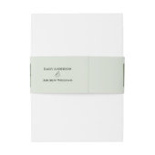 Sage Green Hand Drawn Floral Botanical Wedding 招待状ベリーバンド (裏面例)