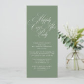 Sage Green Happily Ever After レセプション 招待状 (スタンド正面)