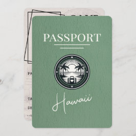 Sage Green Hawaii Passportの保存日 セーブザデート