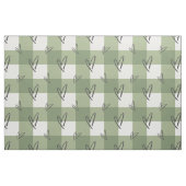 Sage Green Heart Gingham Combed Cotton  ファブリック (ファットクウォーター)